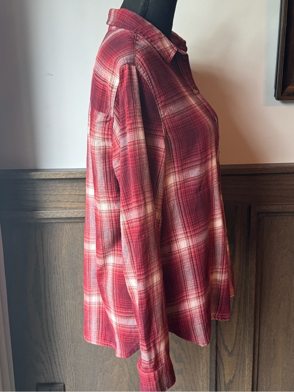 JACHS GIRLFRIEND Red Plaid Flannel medium euc - Picture 4 of 7